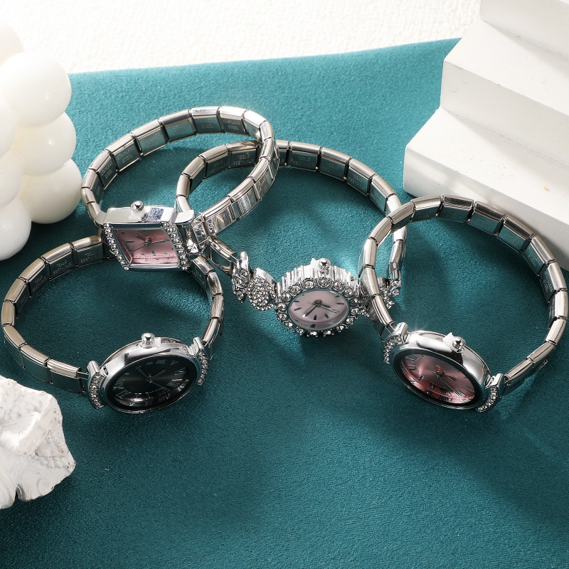 Luxury Watch Makes - Shiny Zircon Square Luxury Watch Bracelet