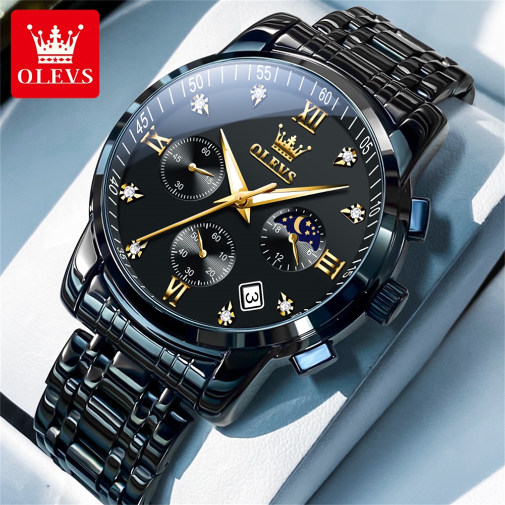 Luxury Watch Safe - OLEVS Popular men's watches stainless steel