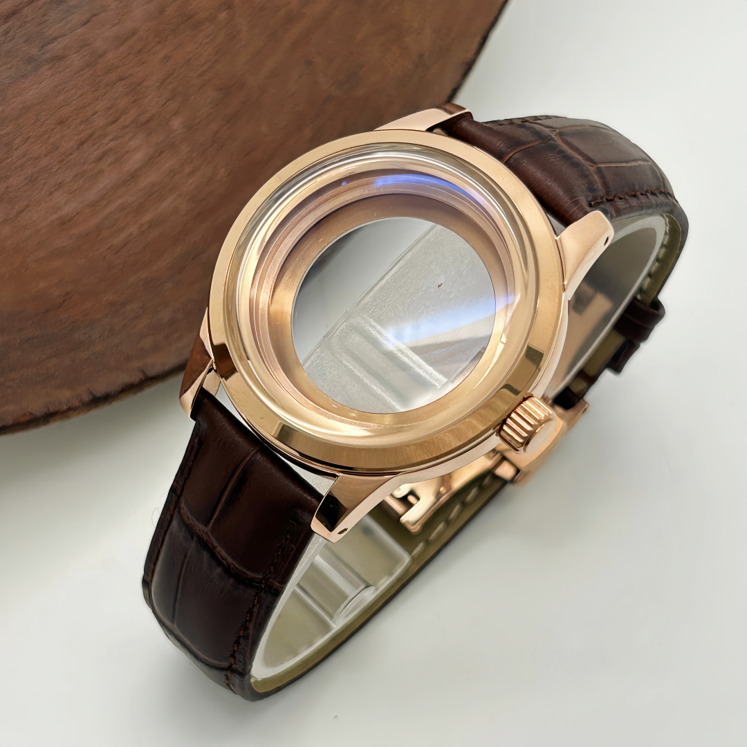Bronze Case Watch - 39mm Watch Case Butterfly Double Buckle