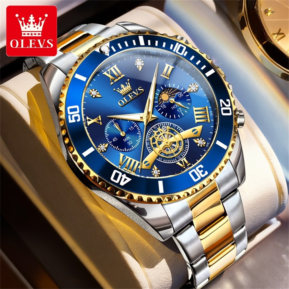 Luxury Watch Winder - Luxury OLEVS Quartz Gold Metal Band