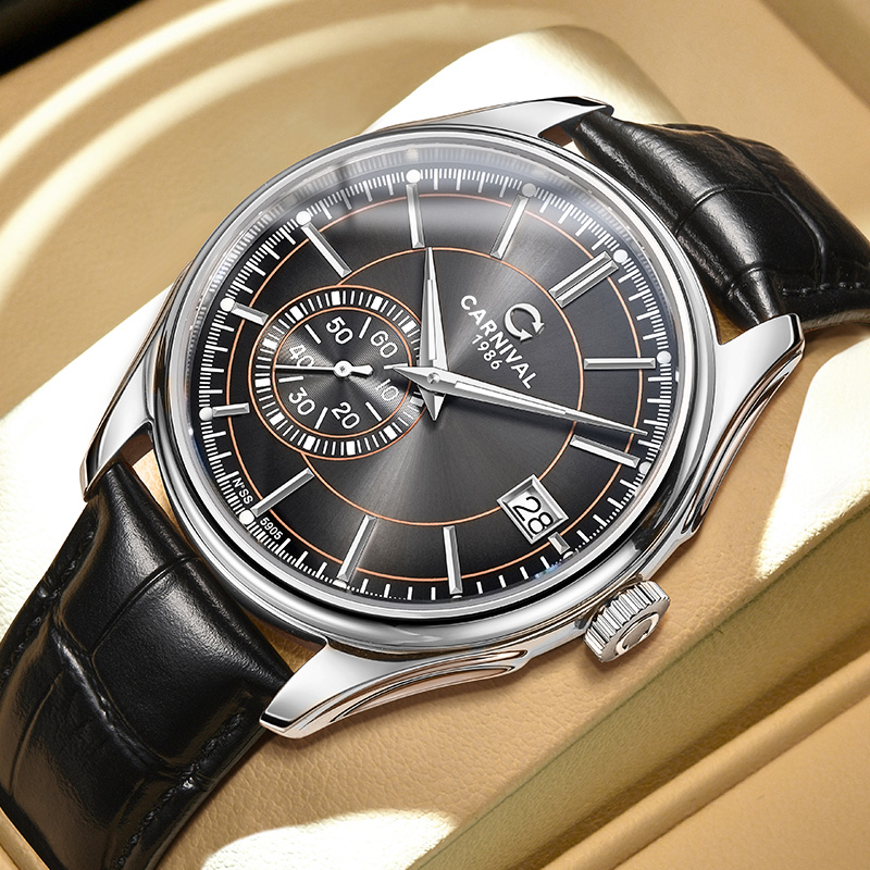 CARNIVAL Gray Dial Automatic W - огляд і ціна Luxury Watch Second Hand