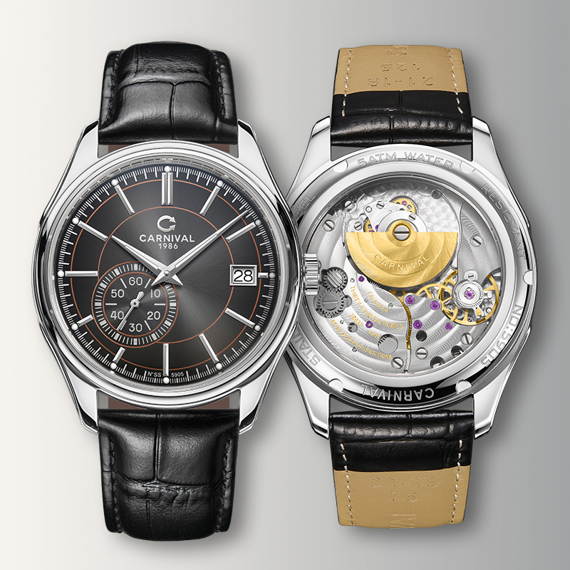 CARNIVAL Gray Dial Automatic W - огляд і ціна Luxury Watch Second Hand