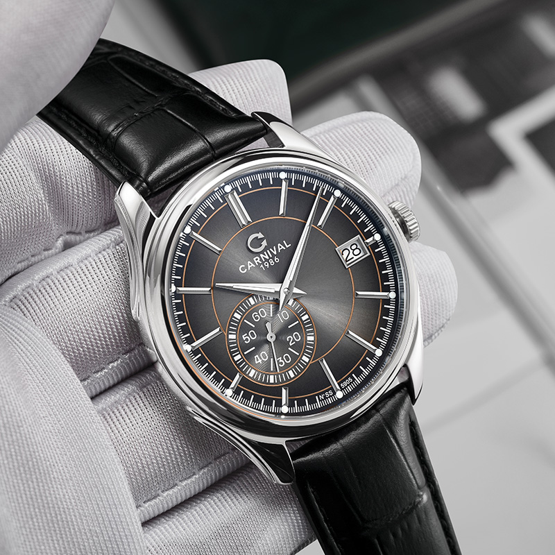 CARNIVAL Gray Dial Automatic W - огляд і ціна Luxury Watch Second Hand