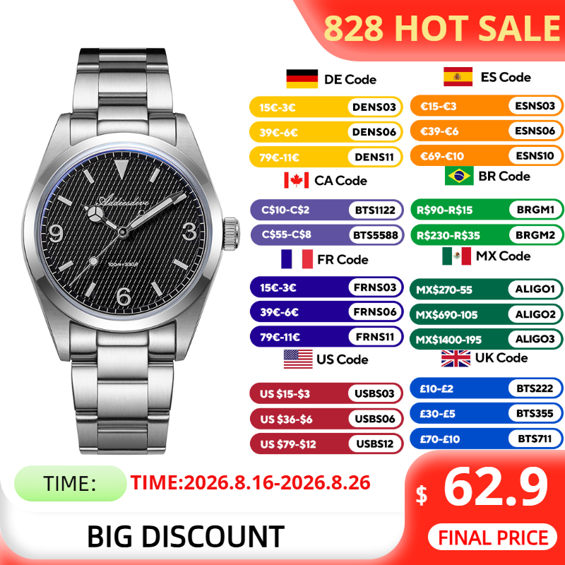 ADDIESDIVE Woman's Watch New L - огляд і ціна Luxury Watch Second Hand