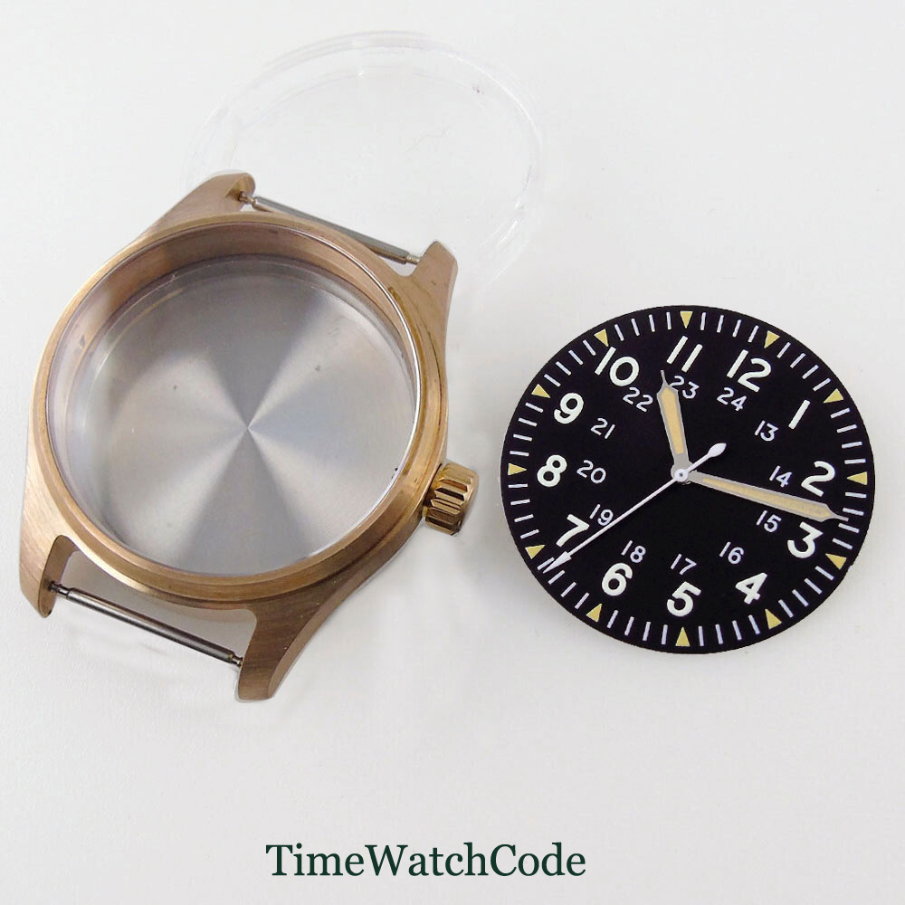 39mm Pilot Diver Watch Case So - огляд і ціна Bronze Case Watch