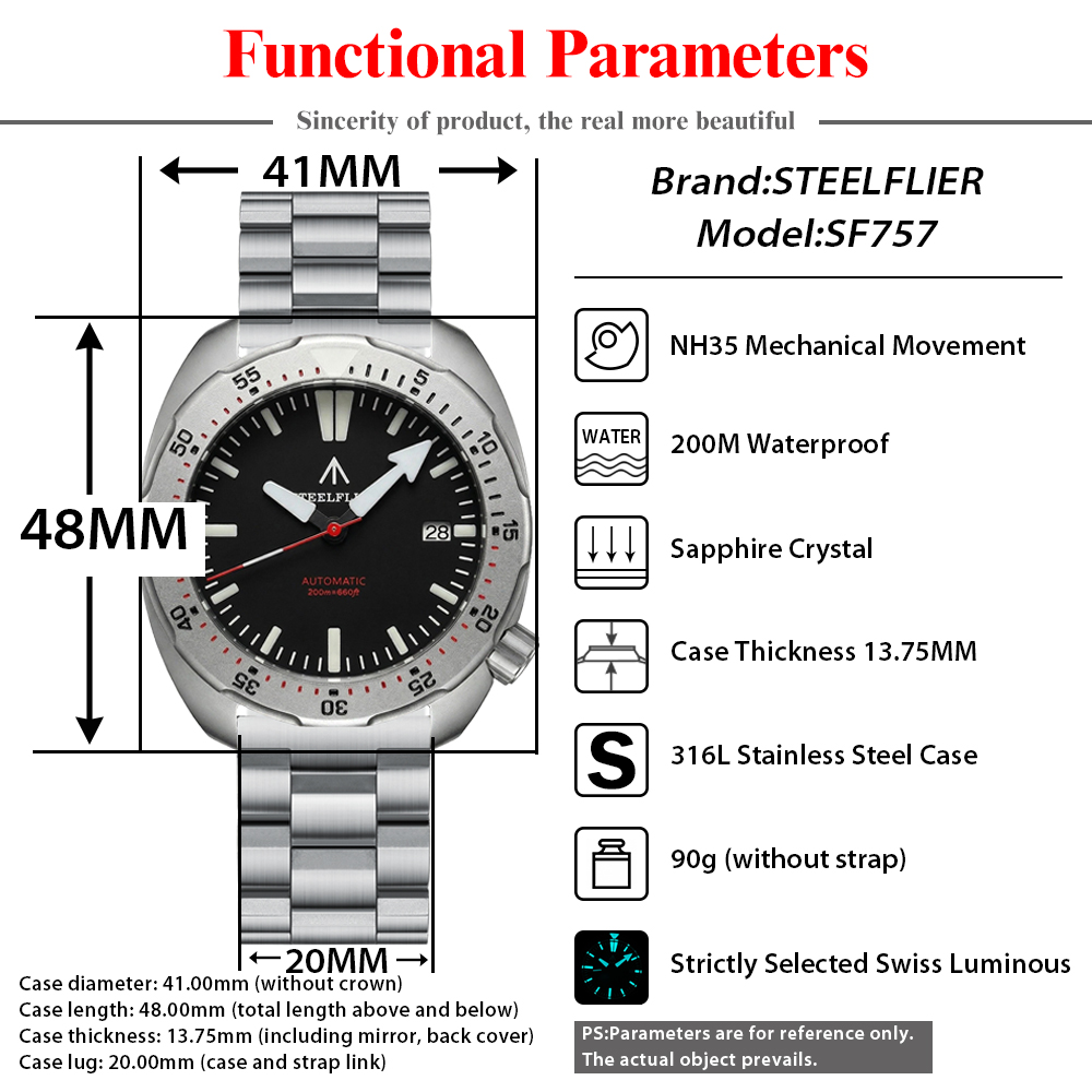 2026 New STEELFLIER SF757 Dive - огляд і ціна Luxury Watch Second Hand
