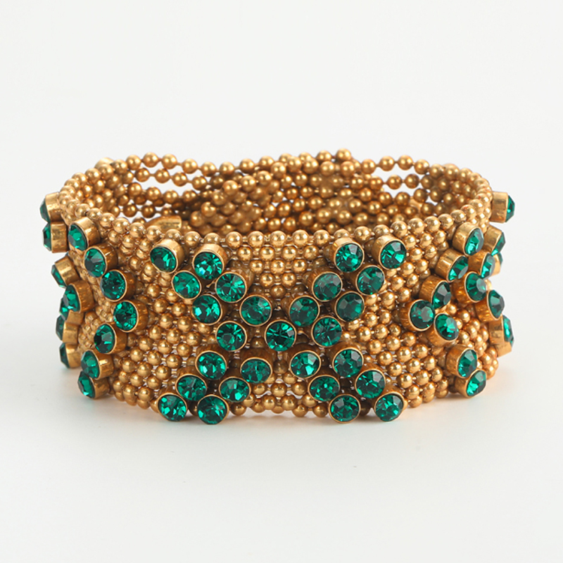 Vintage Green Rhinestone Brace - огляд і ціна Luxury Watch Dubai