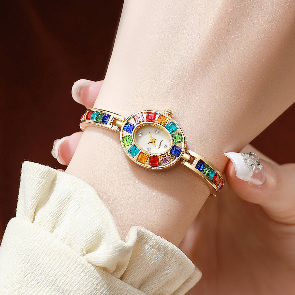 2PCS/Set Luxury Rhinestone Wom - огляд і ціна Luxury Watch Safe