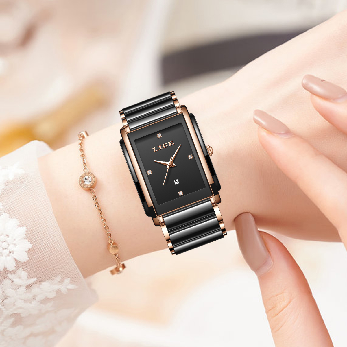 LIGE Fashion Elegant Watch for - огляд і ціна Luxury Watch Japanese